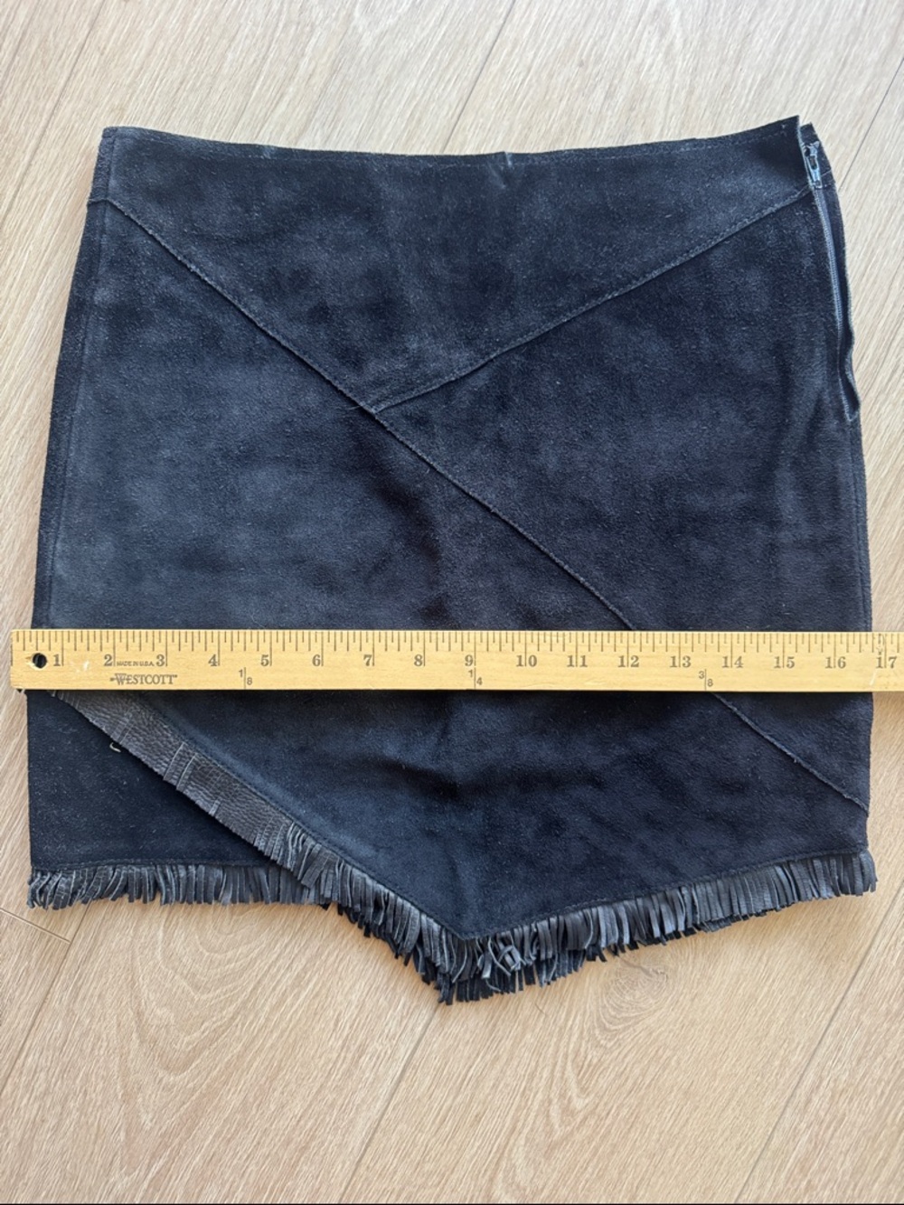 Maje Envela Black Suede Fringe Skirt Size 4 (estimated) - Picture 15 of 16